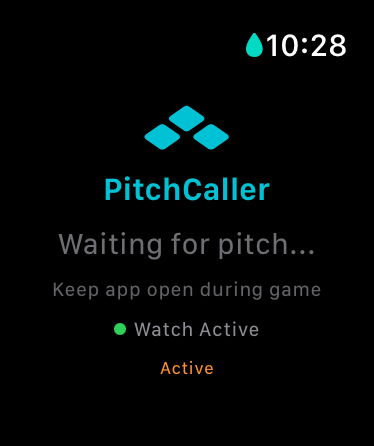 PitchKallr Apple Watch display